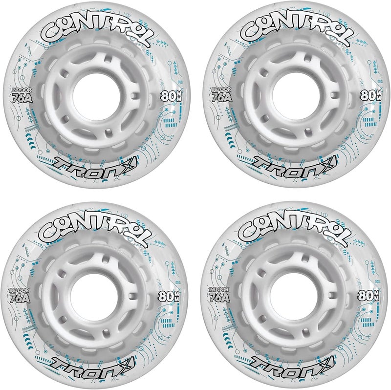 TronX Control Indoor Soft 76A Roller Inline Hockey Wheels - 59mm, 68mm, 72mm, 76mm & 80mm Hi-Lo - Image 1